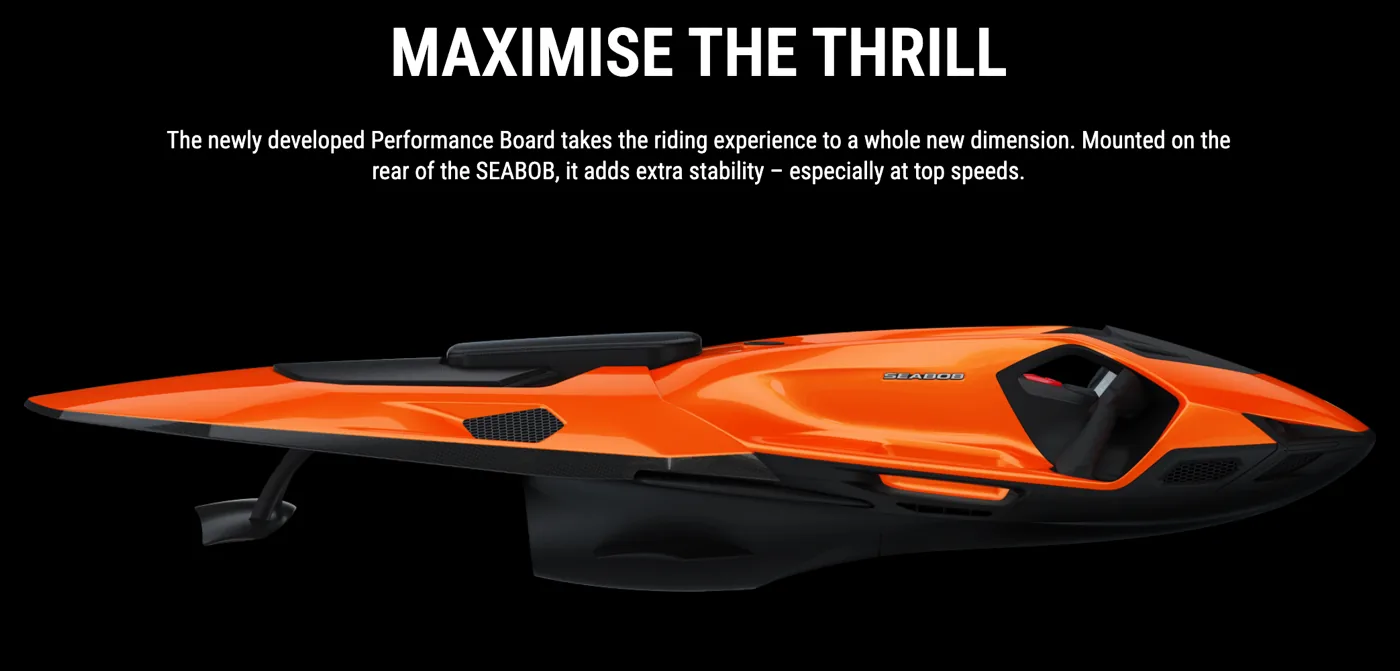 Performance Board du SEABOB SE63 : aileron et planche arrière